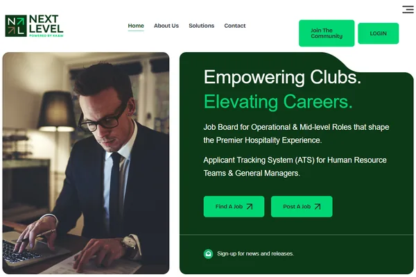 Next Level Powered by KK&W recruitment platform website