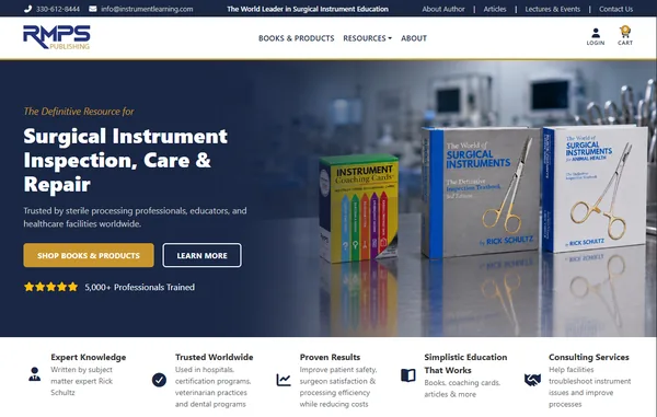 RMPS Publishing surgical instrument learning website